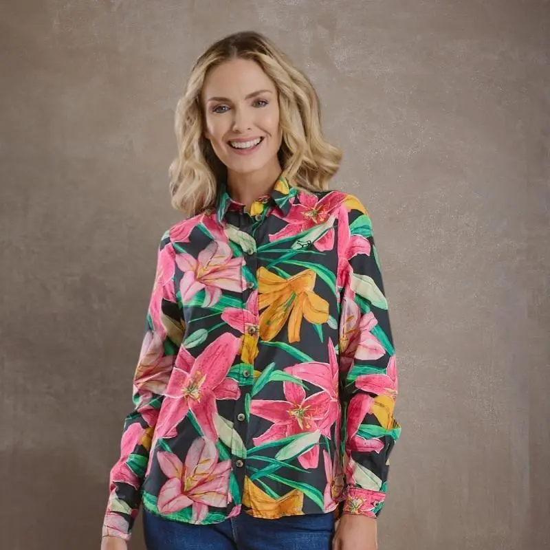 Kingsley Dark Floral Silk-Blend Slim Shirt – Mamba 1