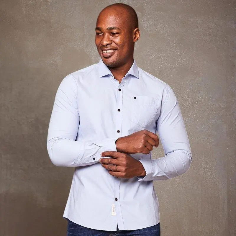 Kingsley Heath Classic Slim Fit Shirt – Sky 1