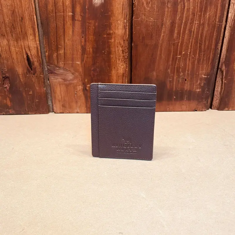 Kingsley Heath Vertical Card Holder In Premium Tan Leather 1