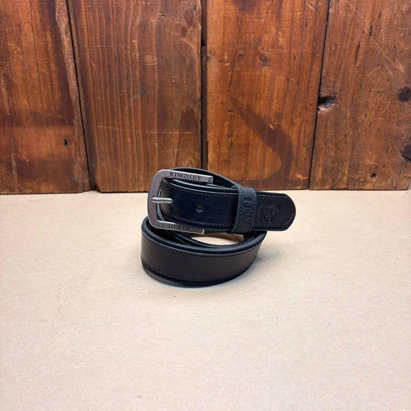 Kingsley Layered Leather Belt In Mamba Green 1