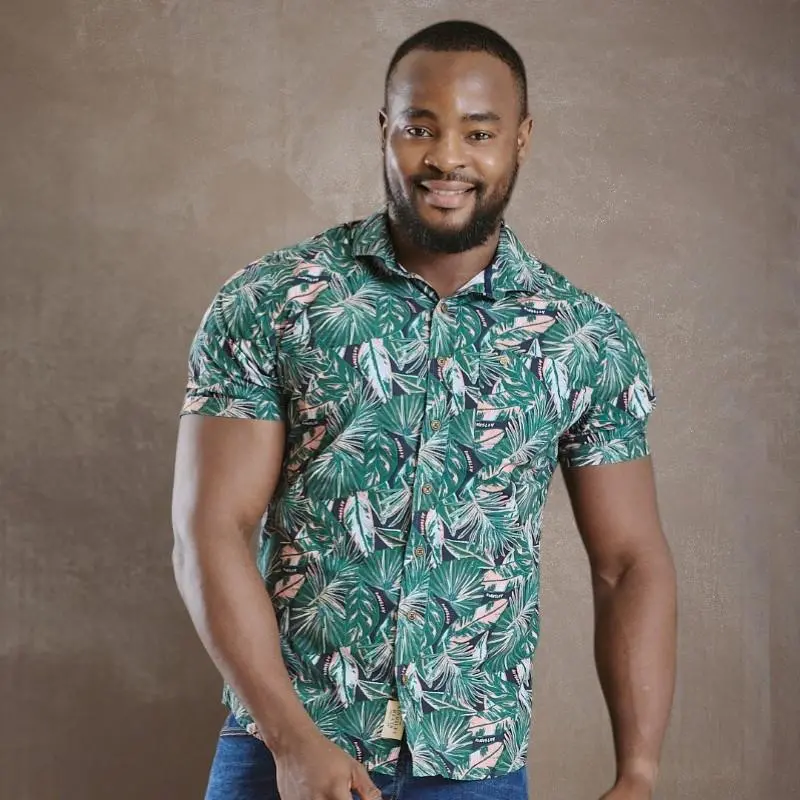 Kingsley Tropical Print Short Sleeve Shirt – Midnight 1