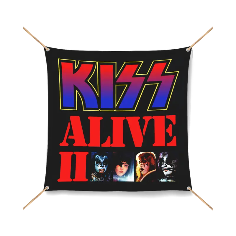 Kiss Alive Ii Live Album Wall Flag 1