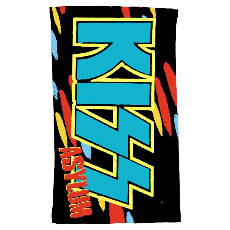 Kiss Asylum Themed Waffle-Knit Beach Towel 1
