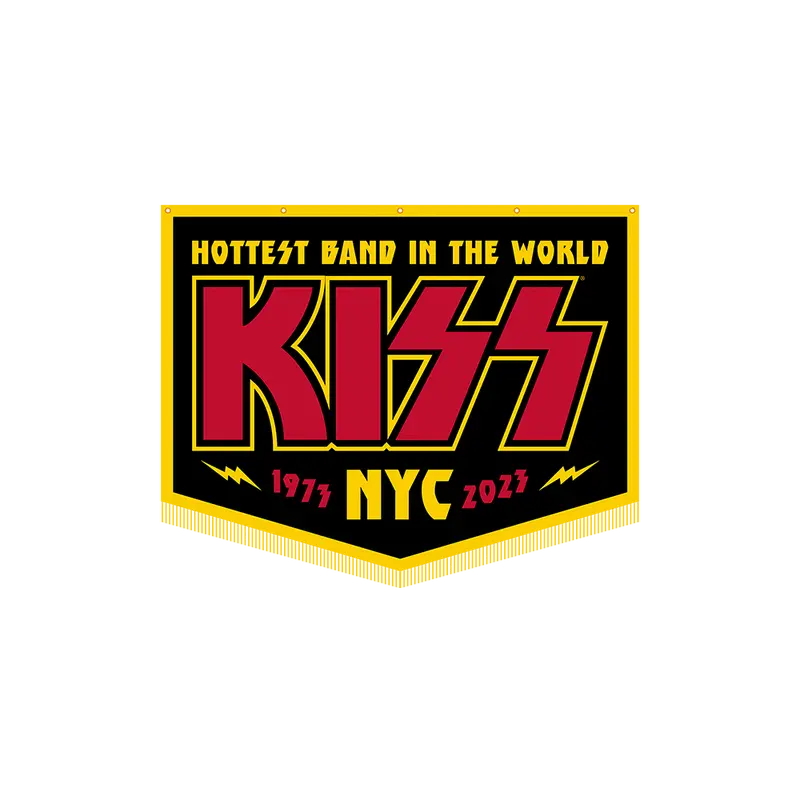 Kiss X Oxford Pennant ‘Hottest Band In The World’ Collector Flag 1