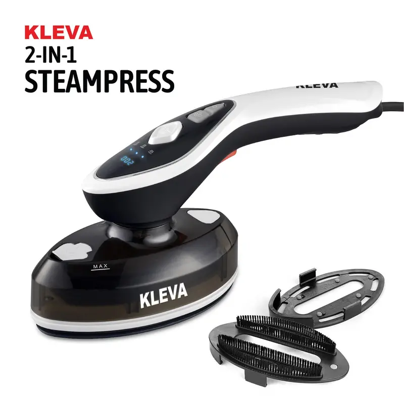 Kleva® 2-In-1 Steampress — 1500W Handheld Garment Steamer & Iron With Travel Carry Bag 1