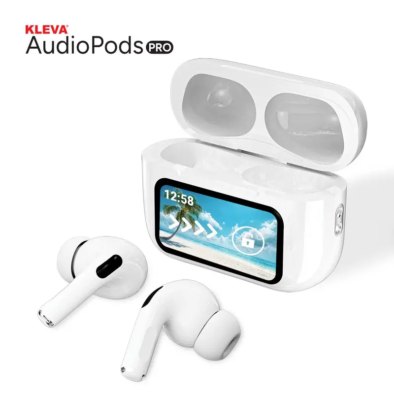 Kleva True Wireless Audiopods Pro — Active Noise Cancellation, Touchscreen Controls & Rapid-Charge Case 1