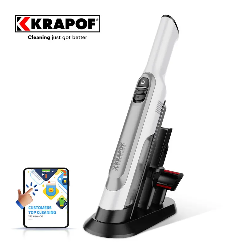 Krapof Mini Plus Portable Car Vacuum – Cordless Handheld Cleaner For Vehicles 1