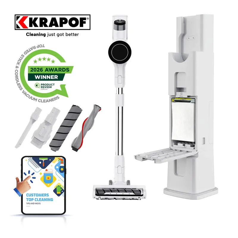 Krapof® Slim Power Cordless Stick Vacuum With Auto-Empty Charging Station 1