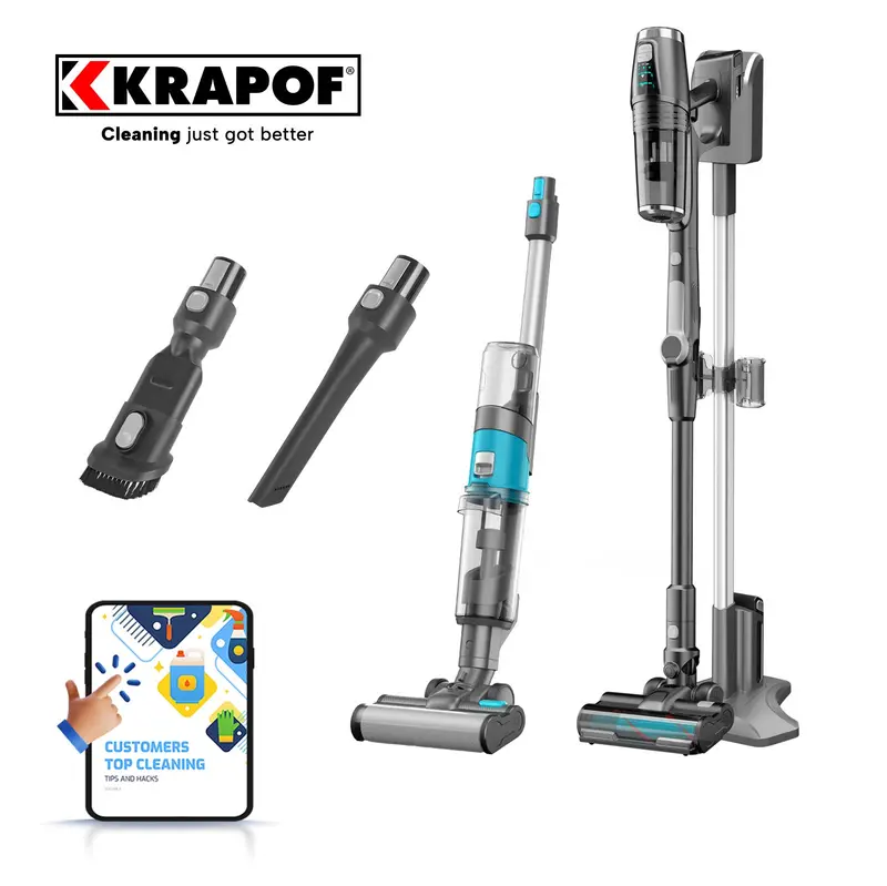 Krapof® Wet & Dry 2-In-1 Cordless Vacuum With Integrated Smart Mopping Function 1