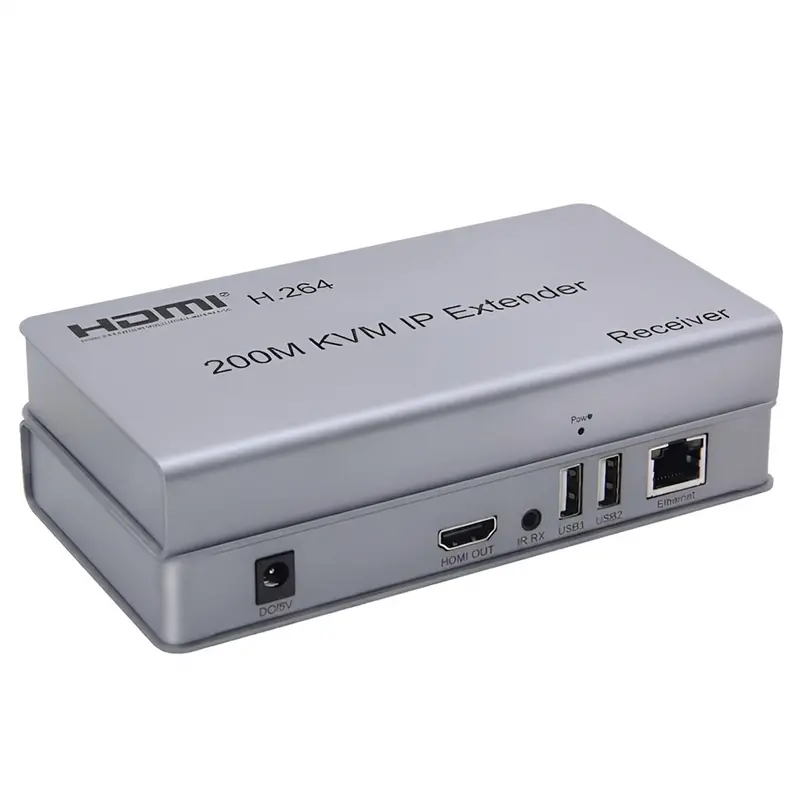 Lan-Based Hdmi + Usb Extender Kit – Supports Kvm Over Cat5/5E/6/6A/7 Up To 200M 1