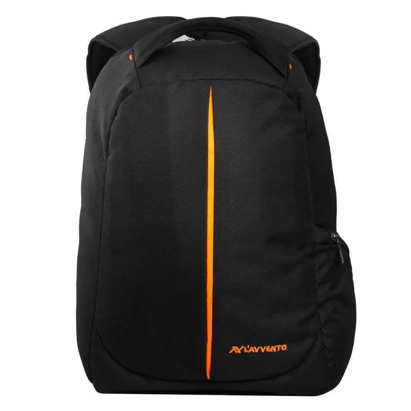 Lavvento Bg04B Lightweight Laptop Backpack – Minimalist Black Carryall 1