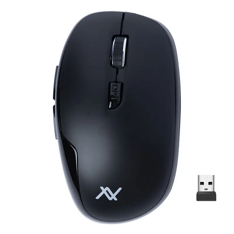 Lavvento Mo34B High-Dpi Wireless Optical Mouse – 1600 Dpi, Matte Black Finish, Silent Operation 1