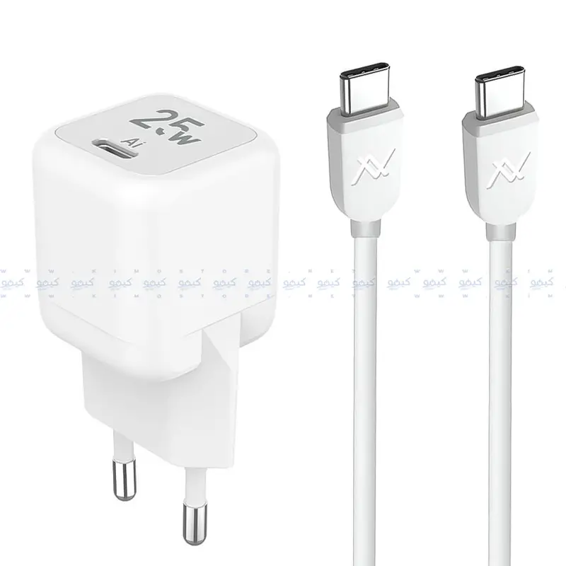 Lavvento Mp535 25W Gan Wall Charger With Usb-C Port And Braided Cable 1