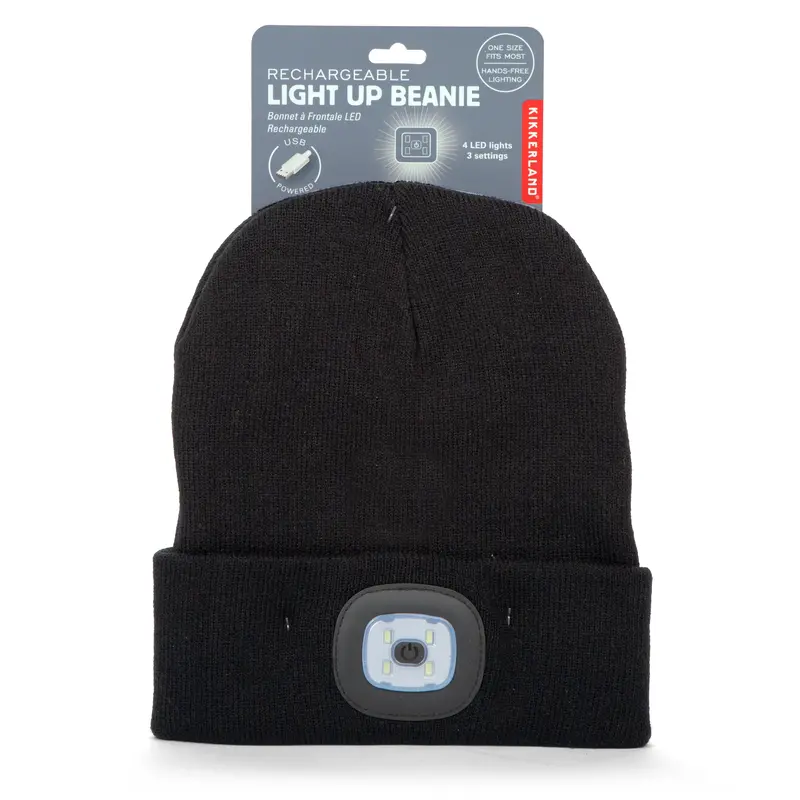 Led Light-Up Beanie With Rechargeable Battery 1