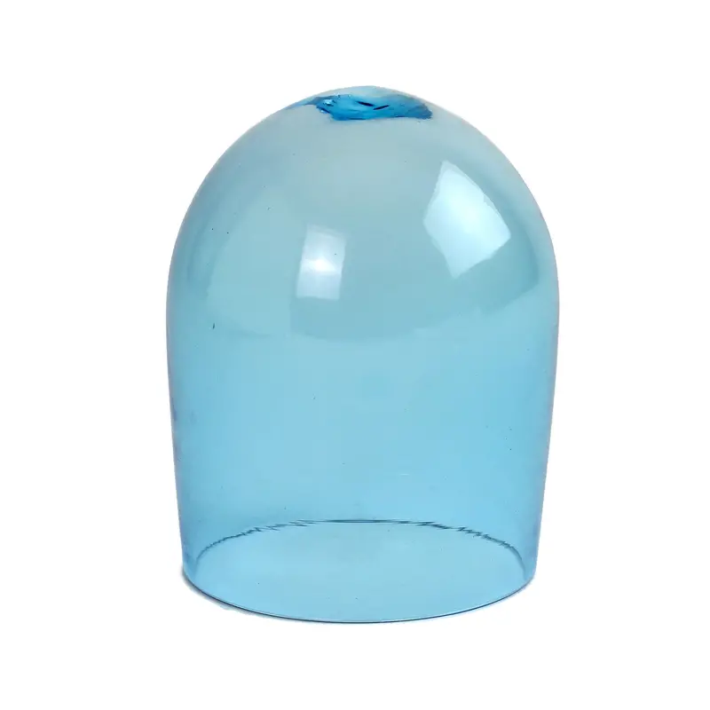 Light Blue Aqua Hand-Blown Glass Breaking Ensemble With Soft Fabric Pouch 1