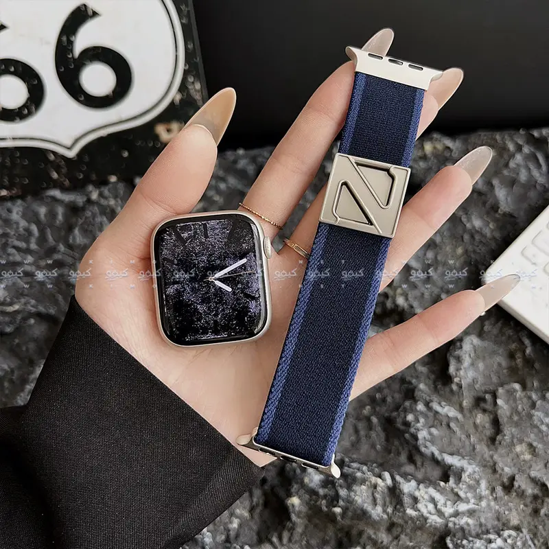 Magnetic Nylon Apple Watch Band – Stretch Fit For 44Mm/45Mm/46Mm/49Mm Models 2