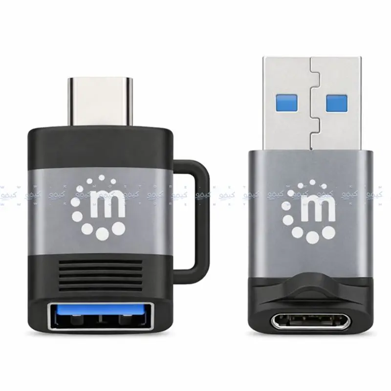 Manhattan Cv-14-0 Dual-Mode Otg Adapter – Usb-C To Usb-A & Usb-A To Usb-C Converter 1