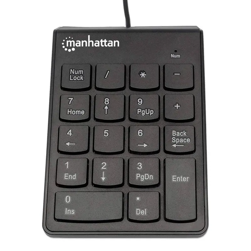 Manhattan Kb108 Plug-And-Play Usb Numeric Keypad For Desktop Use 1