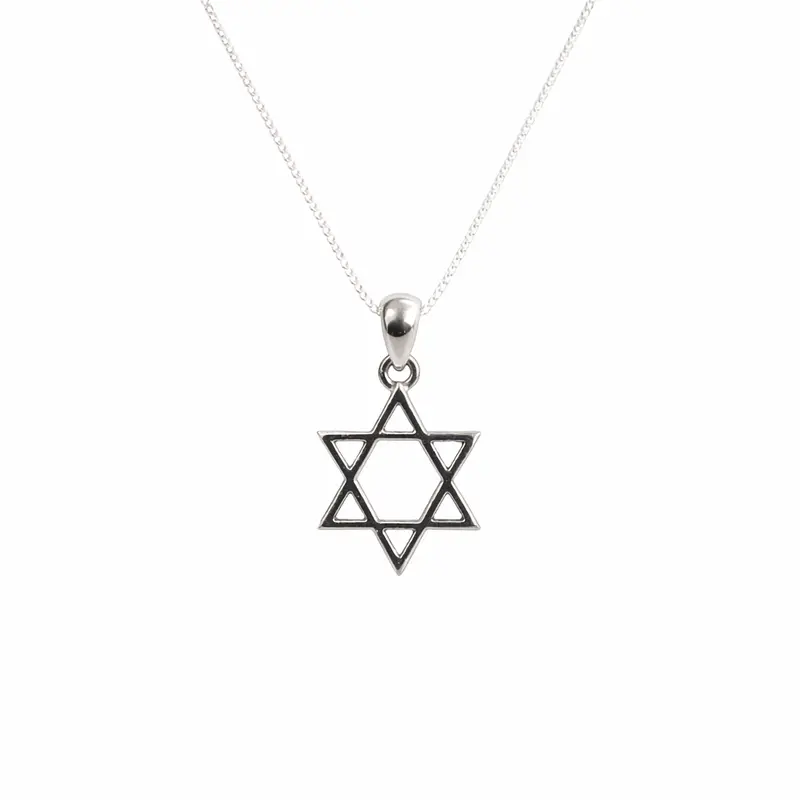 Minimalist Star Necklace: Medium-Sized Sterling Silver Pendant On 18" Chain 1