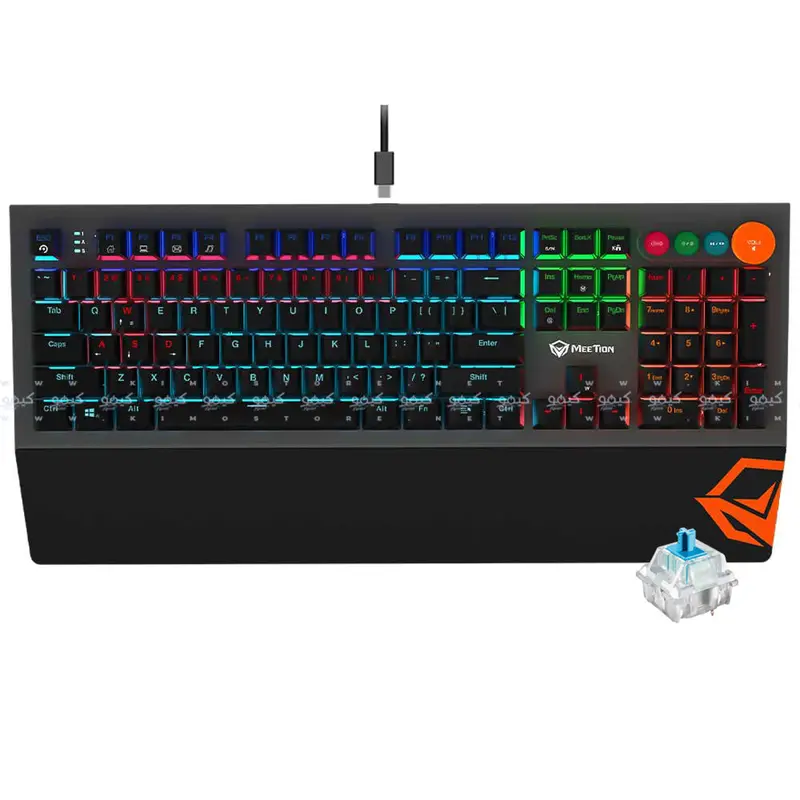 Mk500 Blue Switch Mechanical Gaming Keyboard – Rainbow Backlight, En/Ar 1
