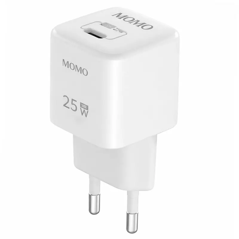 Momo Mo-066608 25W Usb-C Wall Charger – Mini Turbo Fast Charging, White 1