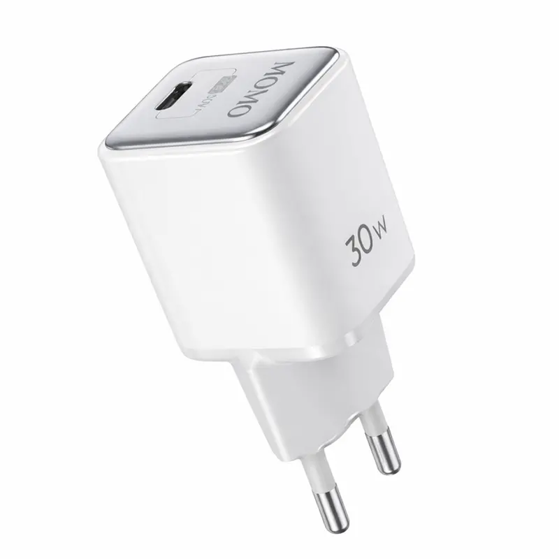 Momo Mo-066610 Mini Turbo Usb-C Wall Charger – 30W Fast Charging, Sleek White Design 1