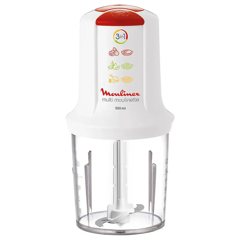 Moulinex At7151Eg 3-In-1 Mini Chopper – 0.5L Capacity, 500W, White 1