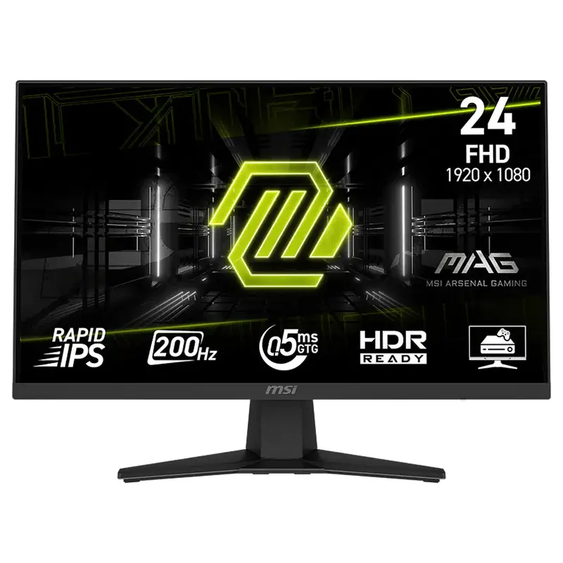 Msi Mag 244F 24" Ultra-Responsive Gaming Monitor – 200Hz Ips Panel, Full Hd, Borderless Bezel 1