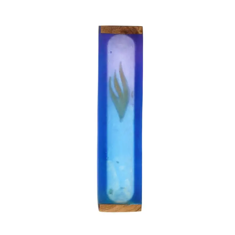 Multicolor Resin Mezuzah With Olive Wood Accents 1