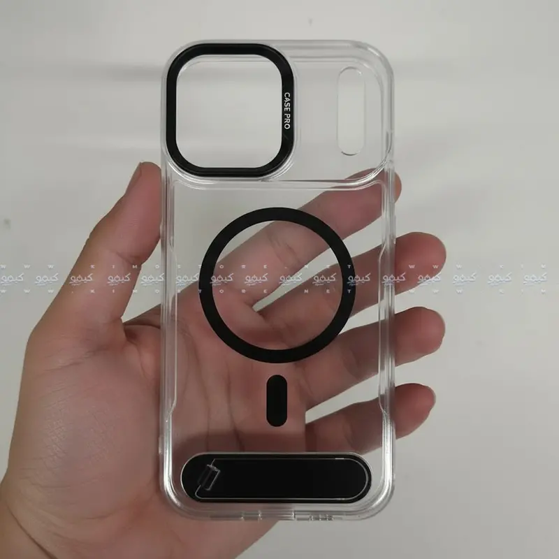 My Choice Transparent Magnetic Iphone 17 Pro Max Case With Built-In Stand 1