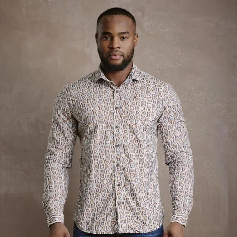 Nandi Seed Slim Fit Shirt – Pelican 1