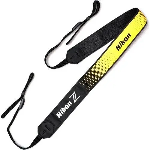 Nikon Z Series Genuine Camera Strap – Black And Yellow Accented Design 1