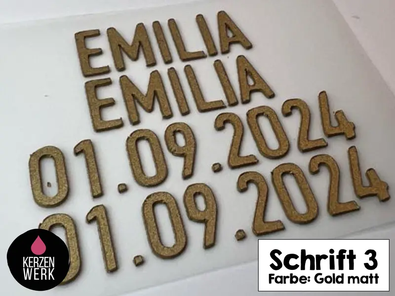No. 3 Printed-Style Wax Letters – Custom Lettering For Candles 1