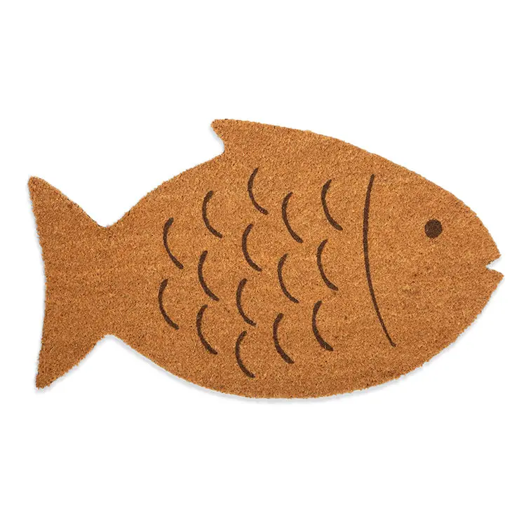 Ocean-Inspired Fish-Print Coir Doormat For Indoor/Outdoor Use 1