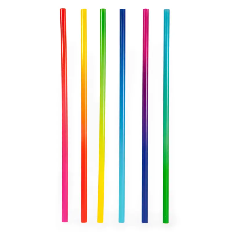 Ombré Gradient Reusable Drinking Straws Set 1