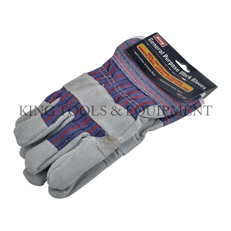 Pair Of Leather-Palm General Purpose Work Gloves – Model 2521-0 1