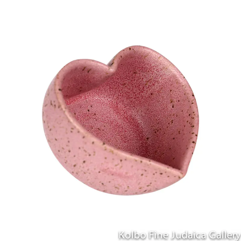 Pink Heart-Shaped Ceramic Bowl – Small Jewelry Or Trinket Holder 1