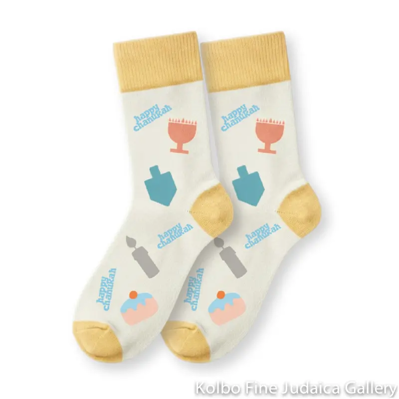 Playful Chanukah-Themed Fun Socks – Kid-Sized Holiday Wear 1