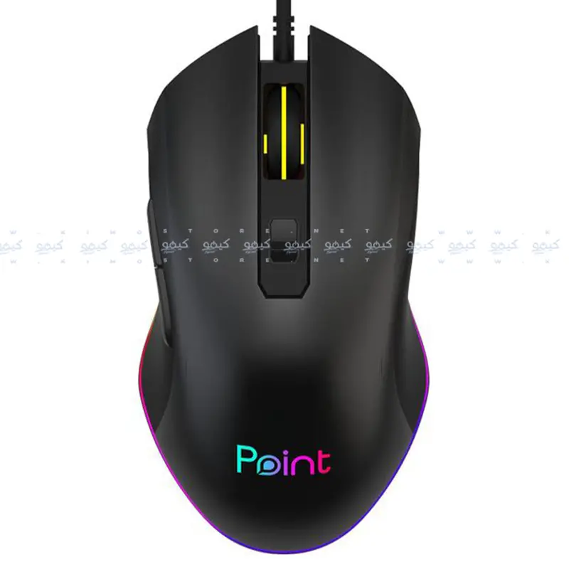 Point Pt-212 Wired Rainbow Rgb Gaming Mouse – Ergonomic Black Design 1