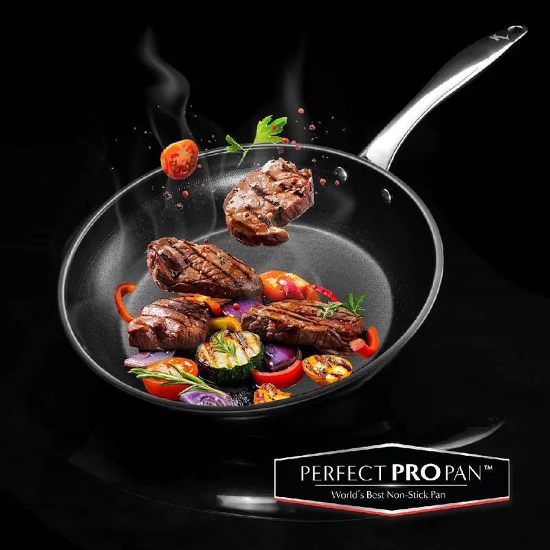 Premium 26Cm Non-Stick Pro Frying Pan With Tempered Glass Lid Featuring Built-In Timer 1