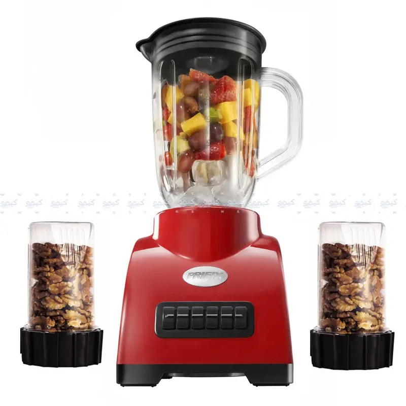 Prifix Chef Blender Bc500 – 1.5L Bpa-Free Jar, 450W Motor, Red Accent Design 1