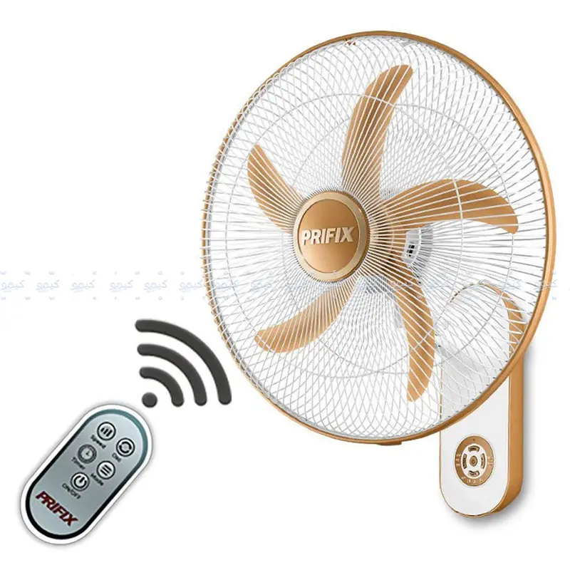 Prifix Hawaii Wfh-181 18-Inch Remote-Controlled Wall Fan 1