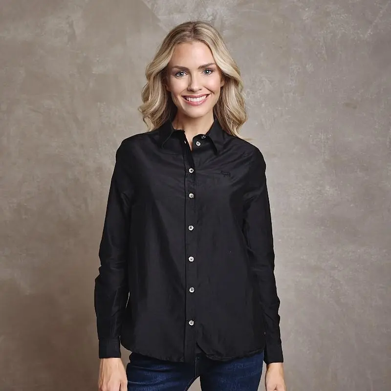 Radiance Structured Shirt Dress – Mamba Black 1