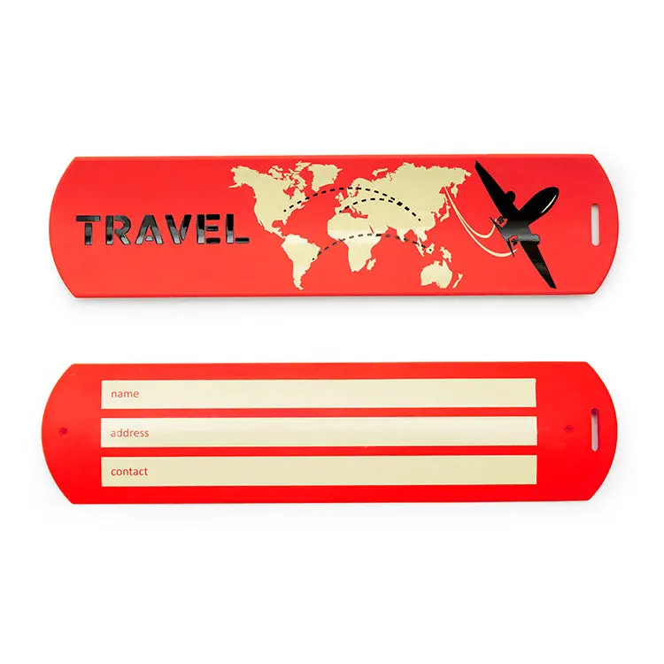 Red Snap-On Luggage Identification Tag 1