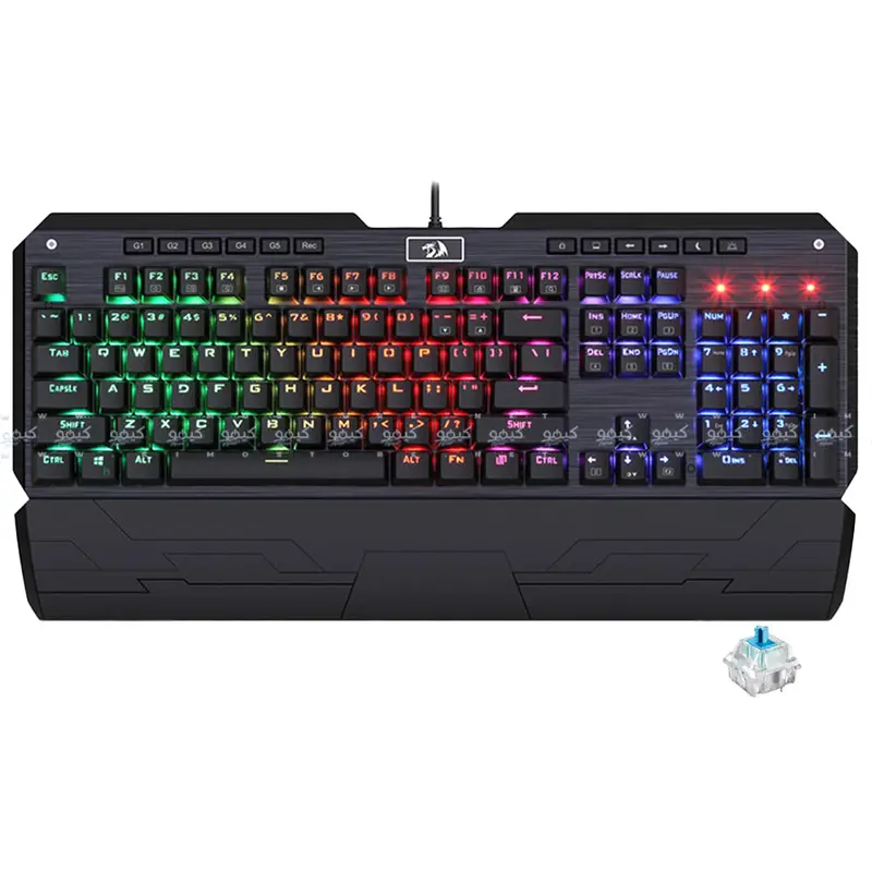 Redragon Indrah K555 Blue Switch Gaming Keyboard – Wired, English Layout Only 1