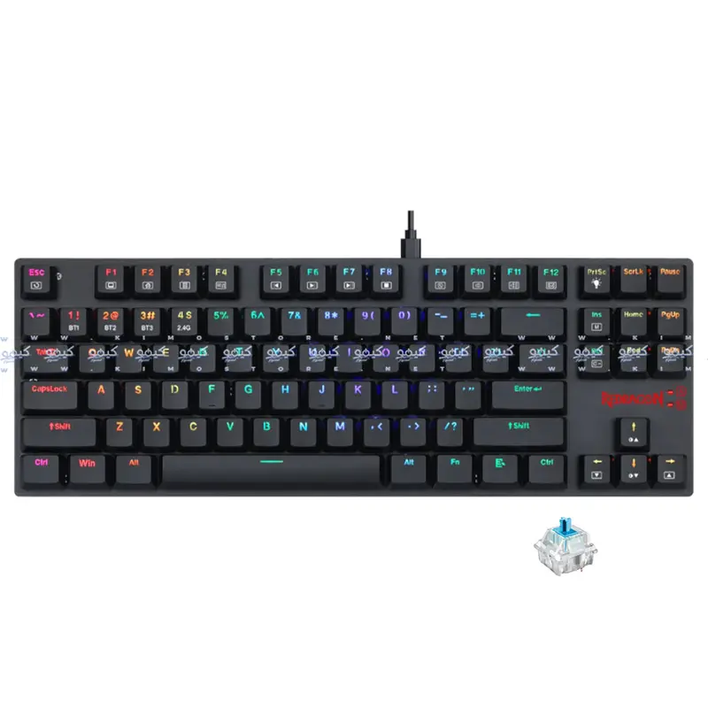 Redragon K607 Aps Tkl Mechanical Keyboard – Blue Switches, English/Arabic Layout, Rgb Backlight 1