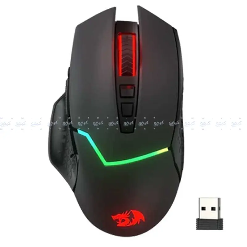 Redragon Mirage M690 Pro Dual-Mode Gaming Mouse – Rechargeable Wireless/Wired, 8000 Dpi, Matte Black Finish 1