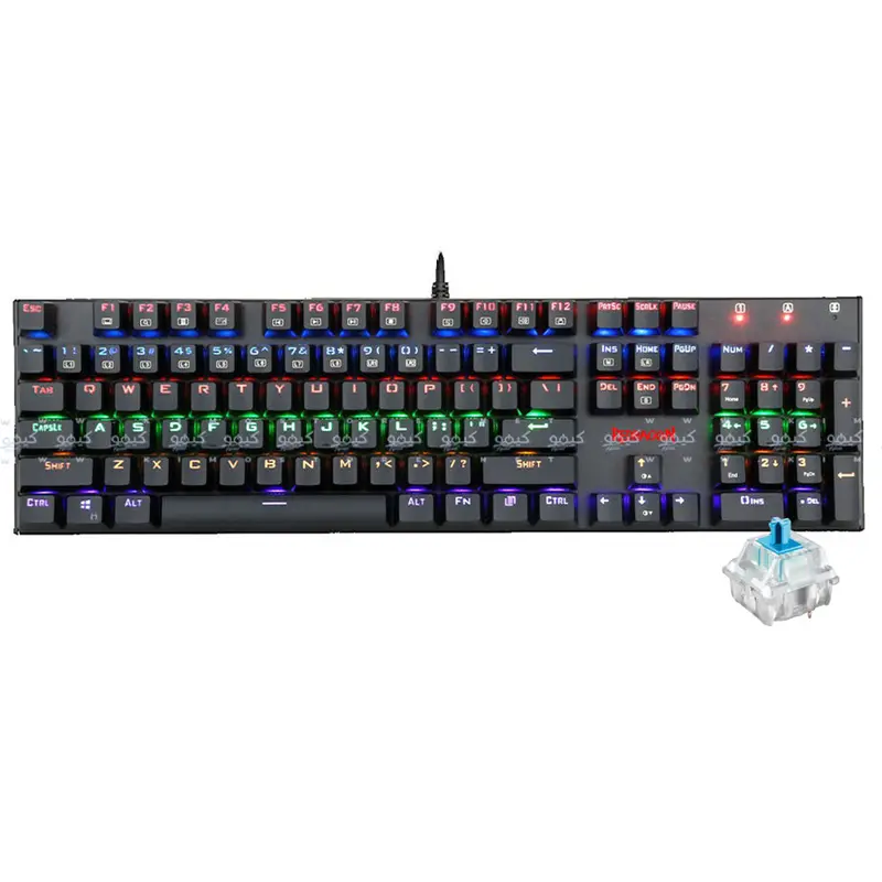 Redragon Rudra K565R-1 Mechanical Keyboard – Blue Switches, English/Arabic Layout, Rainbow Backlight 1