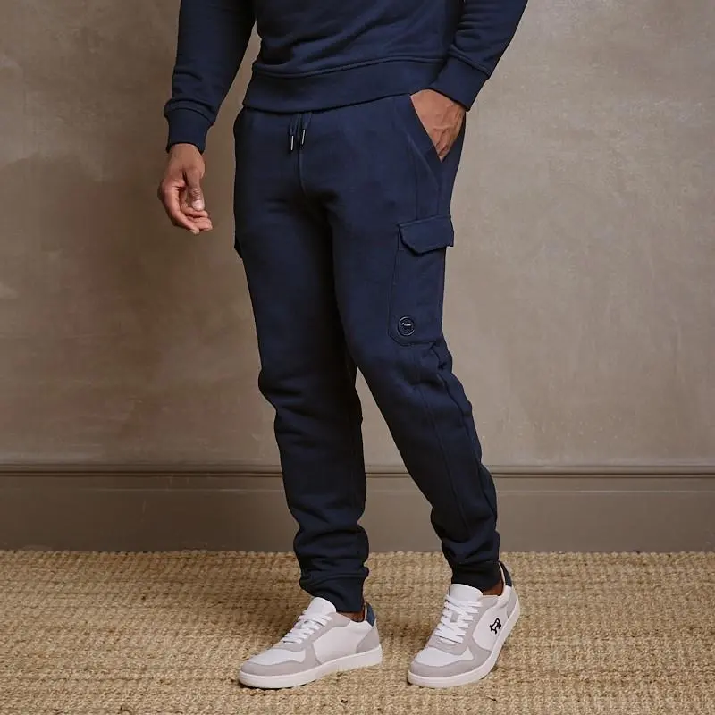 River Lodge Cargo Joggers In Midnight Blue 1