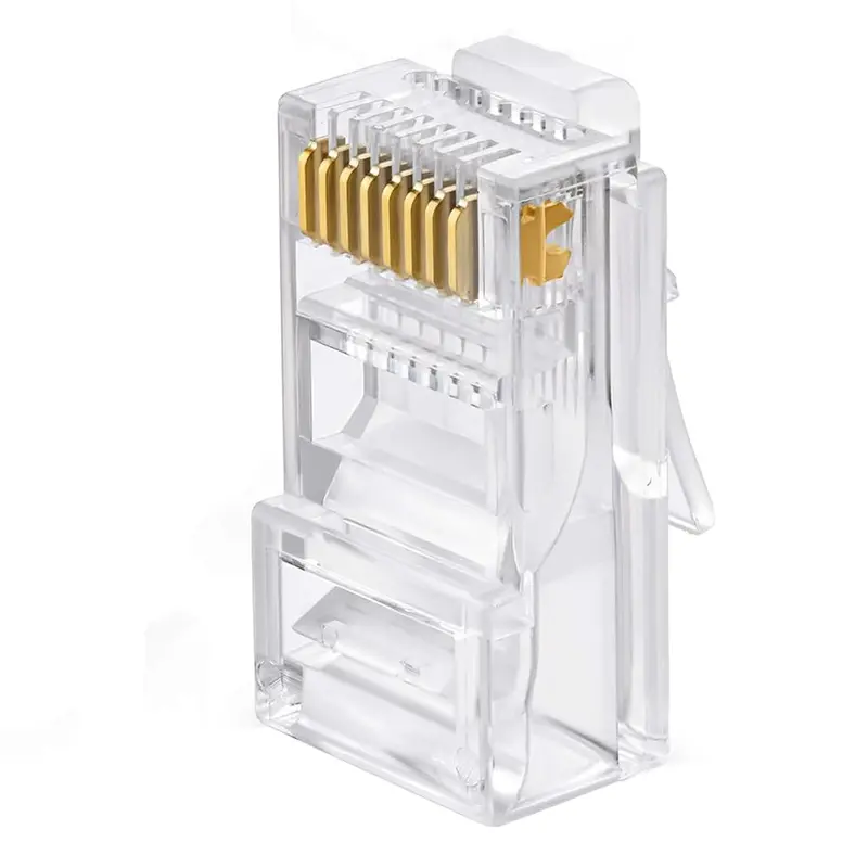 Root Plastic Rj45 Cat6 Pass-Through Connectors – 100-Piece Crimping Kit 1